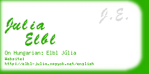 julia elbl business card